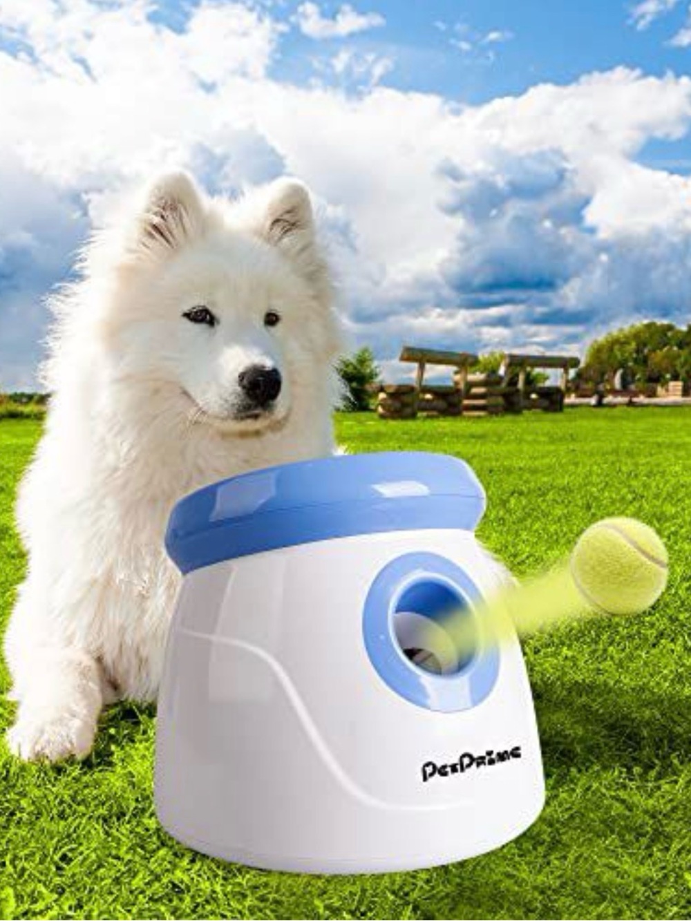Petprime Automatic Tennis Ball Launcher for Dogs